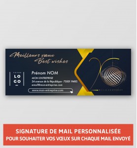 Signature de mail personnalisée pour les vœux de Noël