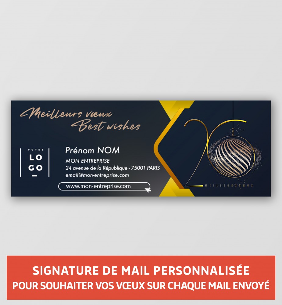 Signature de mail personnalisée pour les vœux de Noël