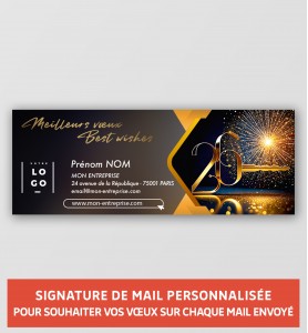 Signature de mail personnalisée pour les vœux 2026