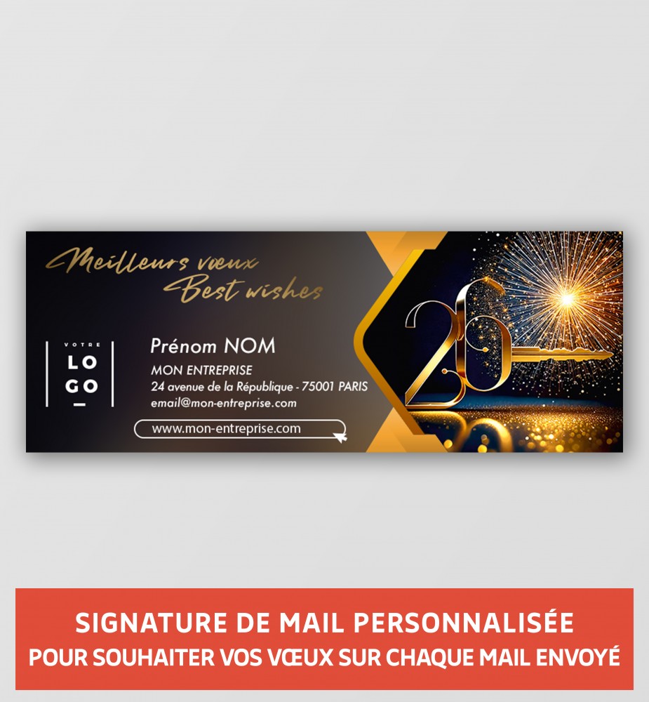 Signature de mail personnalisée pour les vœux 2026