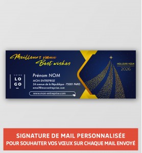 Signature de mail personnalisée pour les vœux de fin d'année