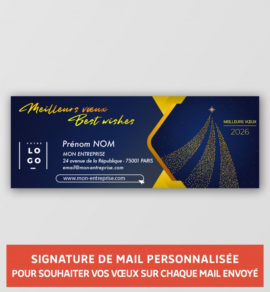 Signature de mail personnalisée pour les vœux de fin d'année