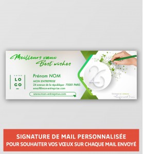Signature de mail personnalisée pour les vœux élégants