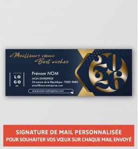 Signature de mail personnalisée pour les vœux chics 2026