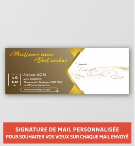 Signature de mail personnalisée pour les vœux