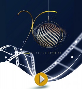 Carte voeux animée et musicale thème fêtes fin année