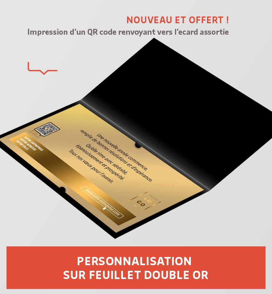 Personnalisation carte luxe noir et or Personnalisation carte luxe noir et or