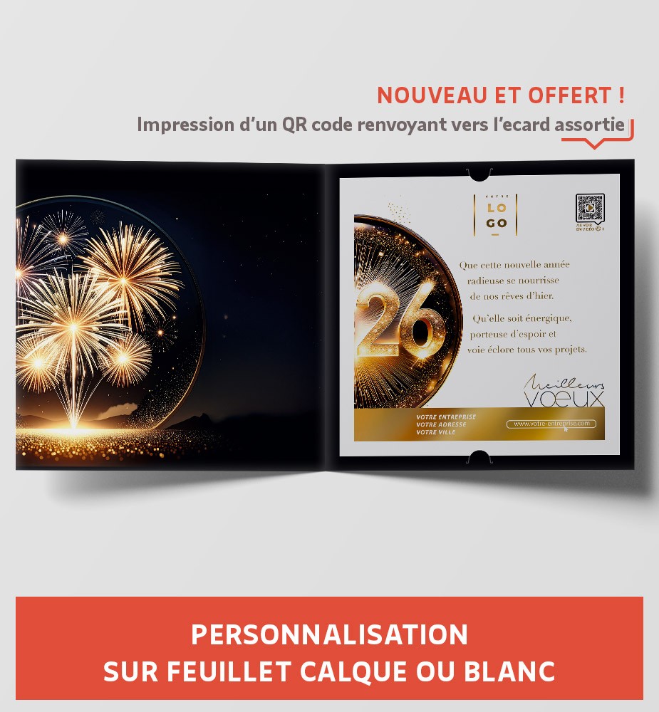 Personnaliser carte de vœux millésime