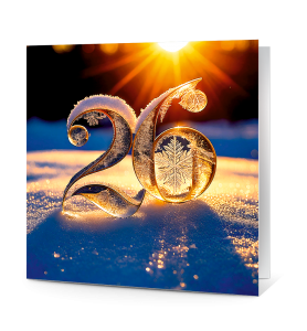 Carte de voeux neige et hiver