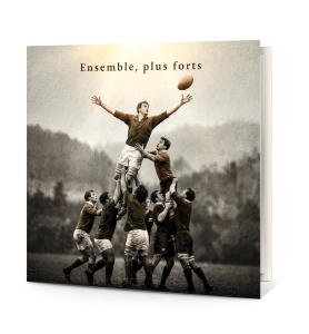 Carte de voeux en équipe vers le succès