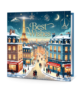 Carte de voeux Noël à Paris