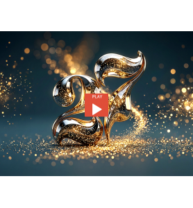 E-card vidéo voeux dorés