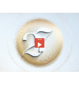 Ecard vidéo blanche et dorée