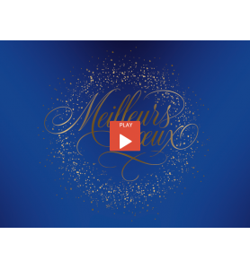 Ecard bleu et or meilleurs voeux