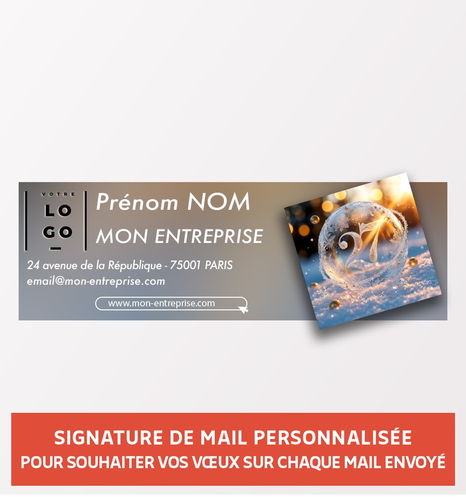 Signature de mail personnalisée avec votre logo et vos coordonnées
