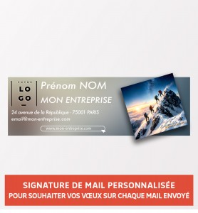 Signature de mail personnalisée avec votre logo et vos coordonnées
