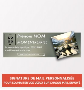 Signature de mail personnalisée avec logo et coordonnées