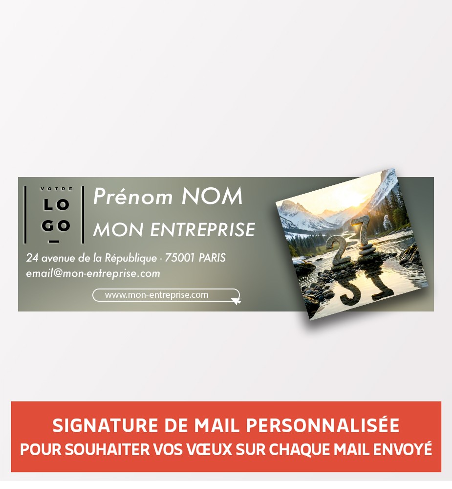 Signature de mail personnalisée avec logo et coordonnées
