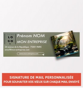 Signature de mail personnalisée avec logo et coordonnées
