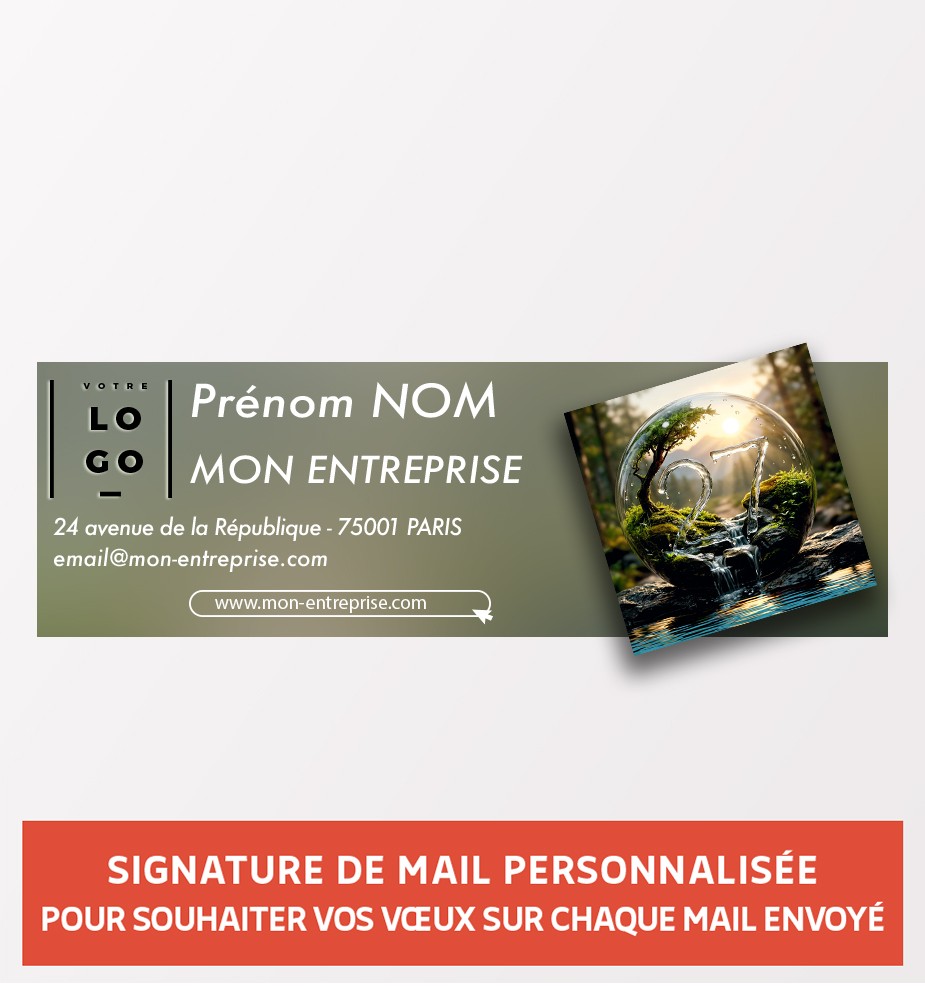 Signature de mail personnalisée avec logo et coordonnées