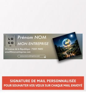 Signature de mail personnalisée avec logo et coordonnées
