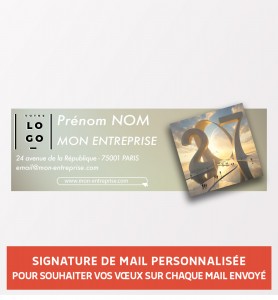 Signature de mail personnalisée avec logo et coordonnées