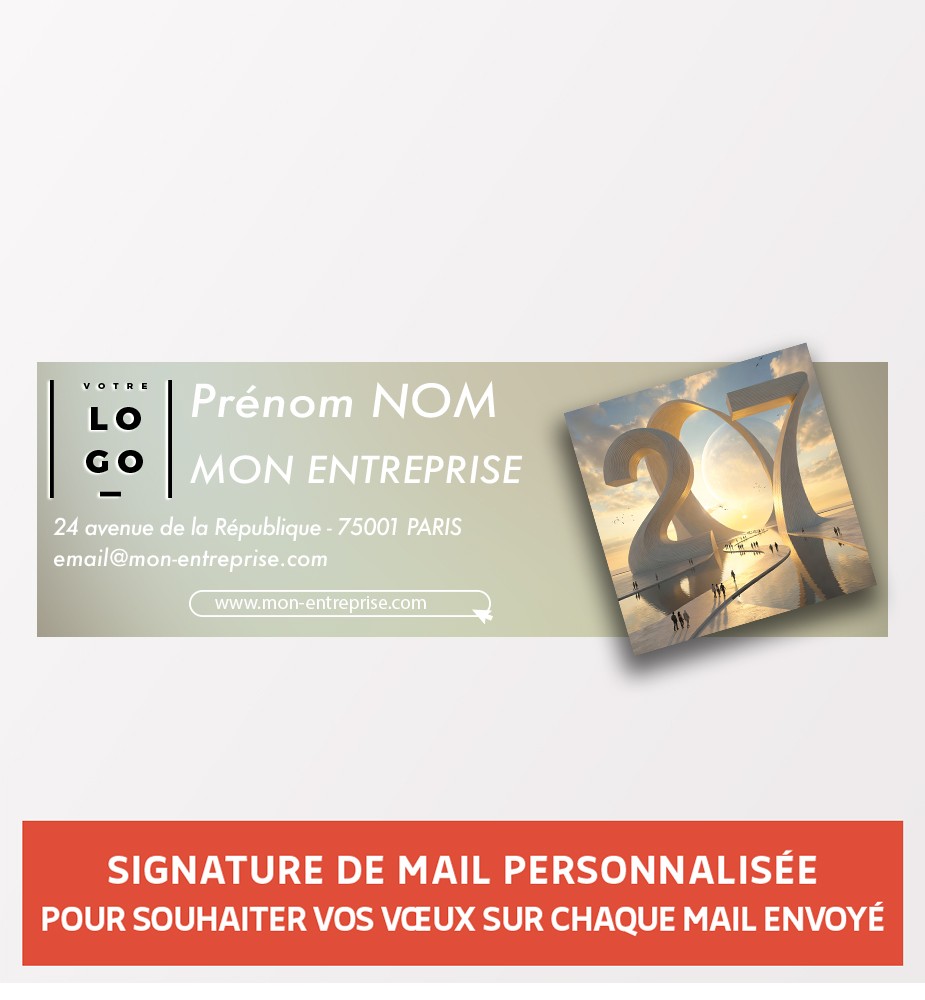 Signature de mail personnalisée avec logo et coordonnées