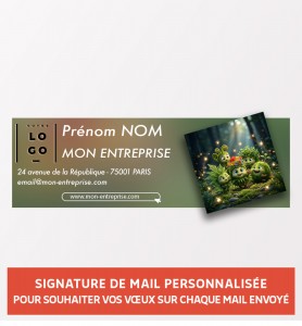 Signature de mail personnalisée avec logo et coordonnées