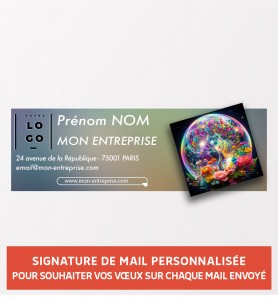 Signature de mail personnalisée avec logo et coordonnées