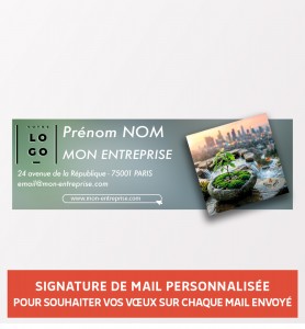 Signature de mail écologie avec logo et coordonnées