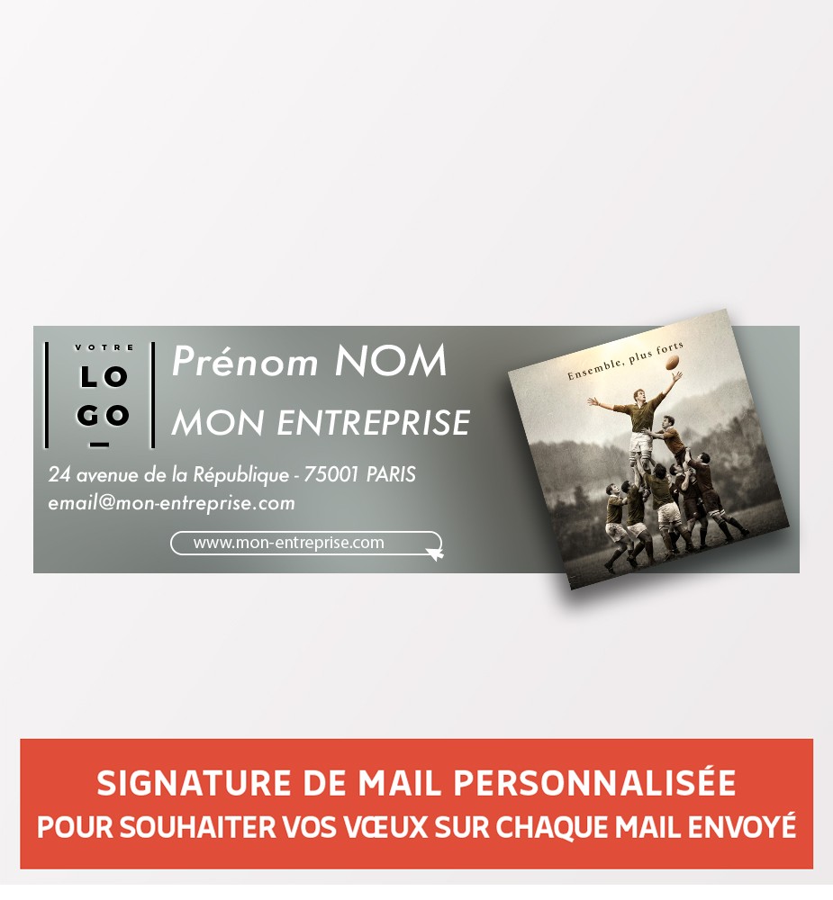 Signature de mail équipe personnalisable