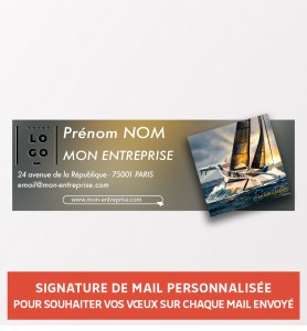 Signature de mail bateau personnalisée avec logo et coordonnées
