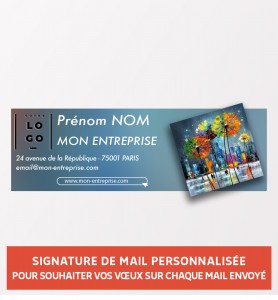 Signature de mail personnalisée coordonnées et logo