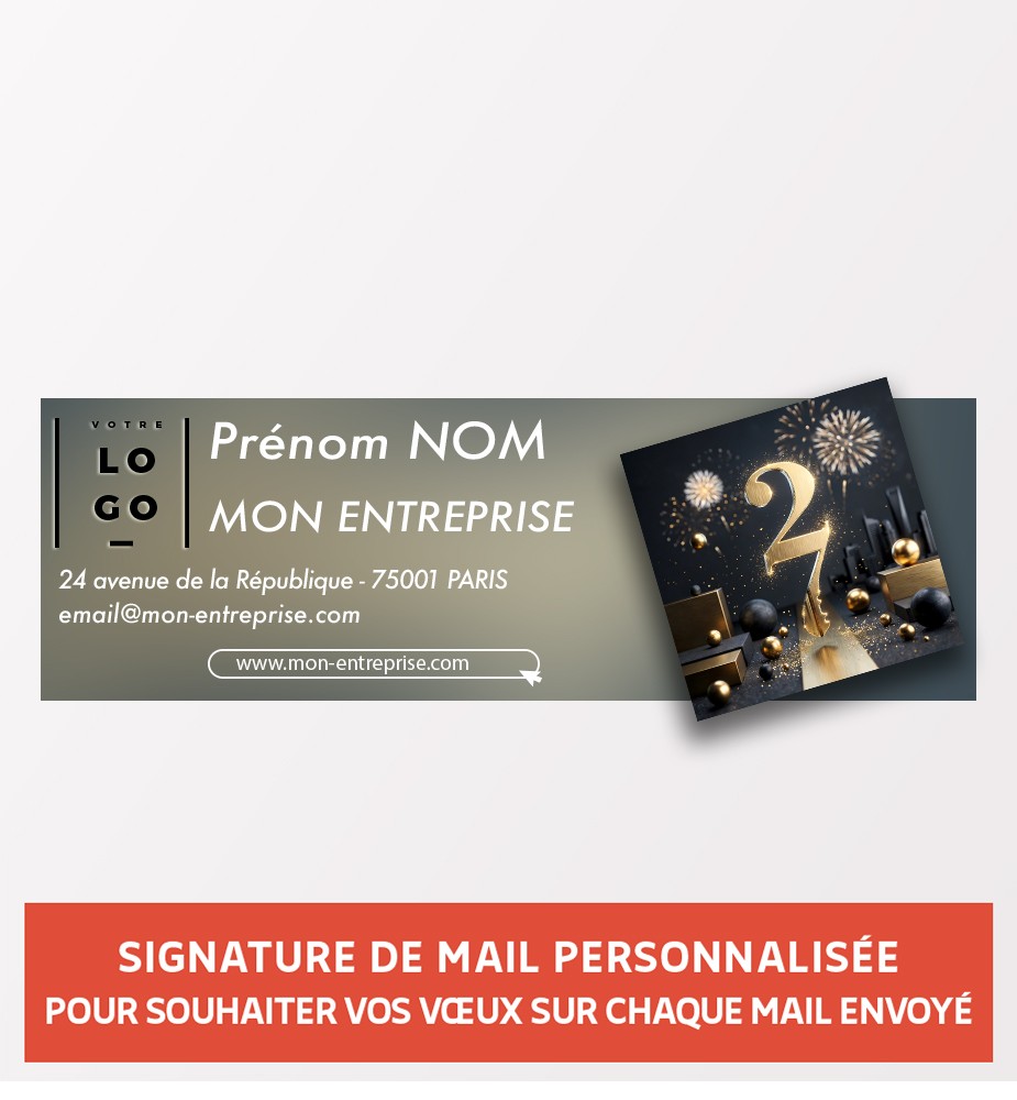 Signature de mail personnalisée pour les vœux 2027