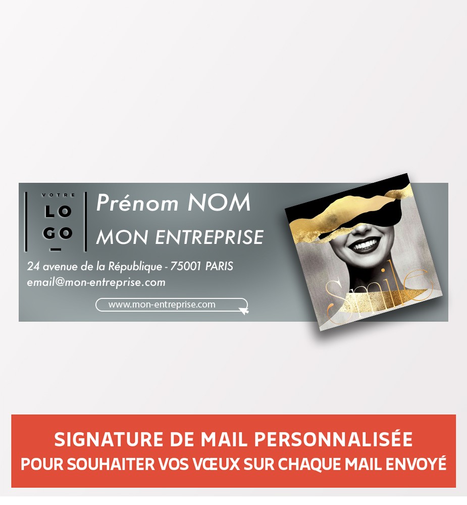 Signature de mail sourire personnalisée