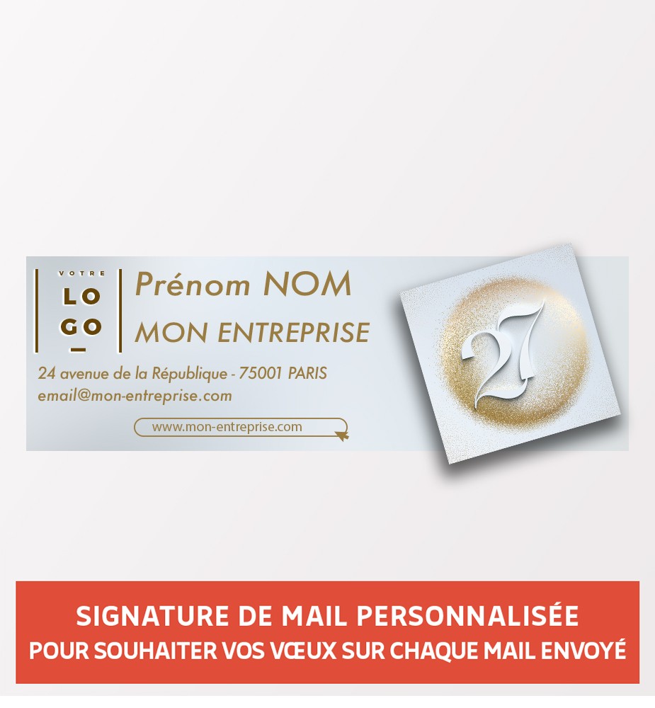Signature de mail personnalisée avec votre logo et vos coordonnées