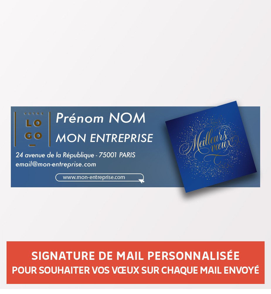 Signature de mail personnalisée pour les vœux de Noël