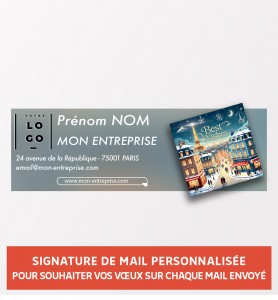 Signature de mail de Noël et personnalisable
