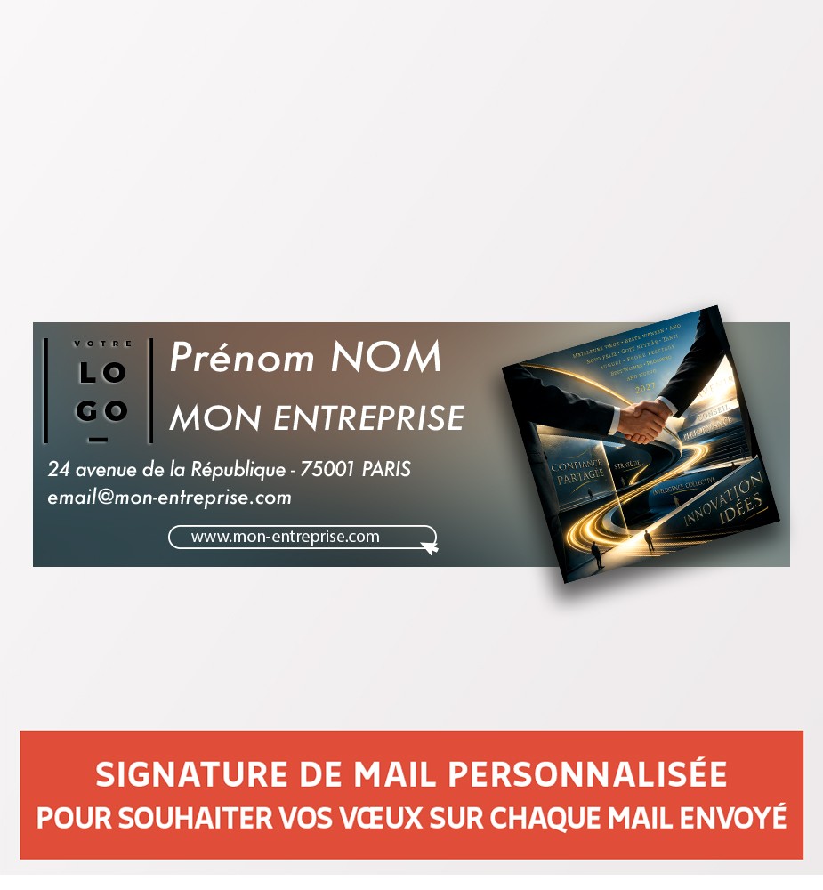 Signature de mail personnalisée pour les vœux partenaires