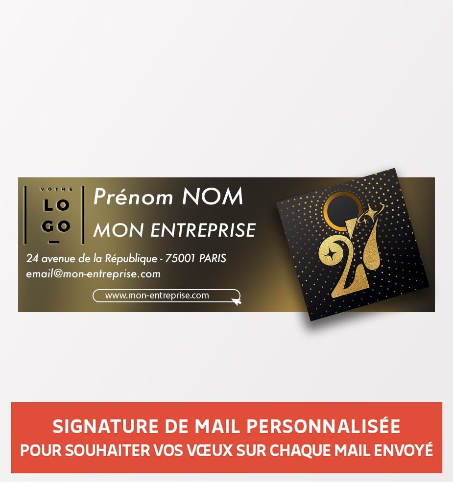 Signature de mail personnalisée pour les vœux chics 2027