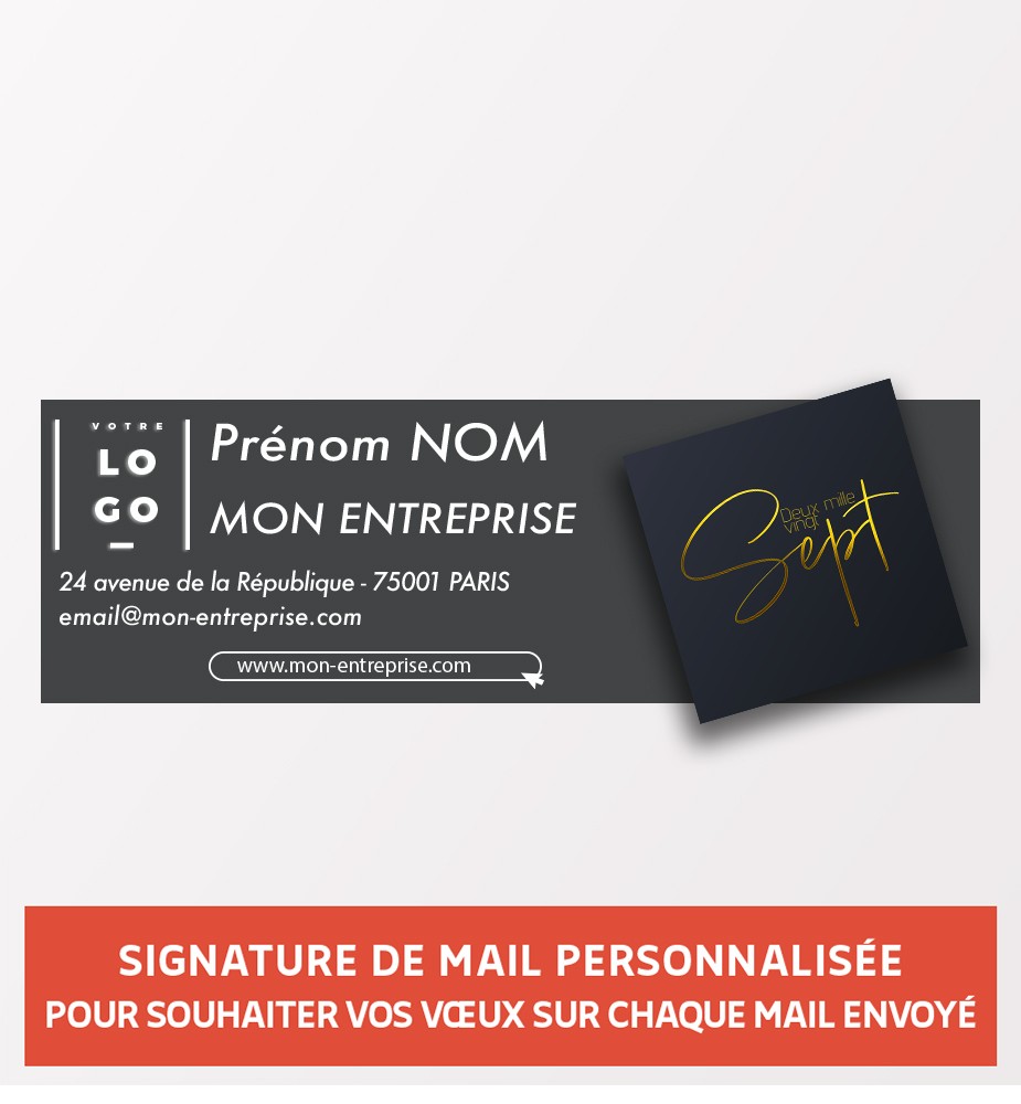 Signature de mail personnalisée pour les vœux