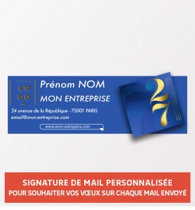 Signature de mail éclatante personnalisée pour les vœux