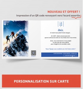 Personnalisation carte de voeux montagne
