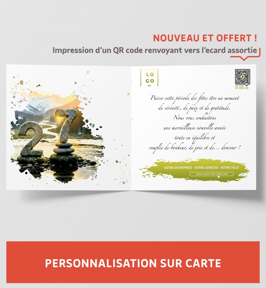 Personnalisation carte de voeux zen