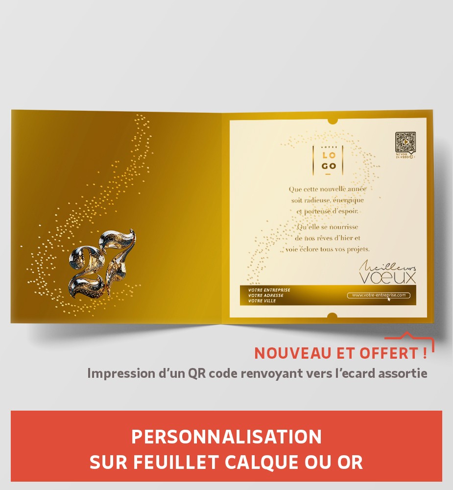 Personnaliser carte de vœux millésime