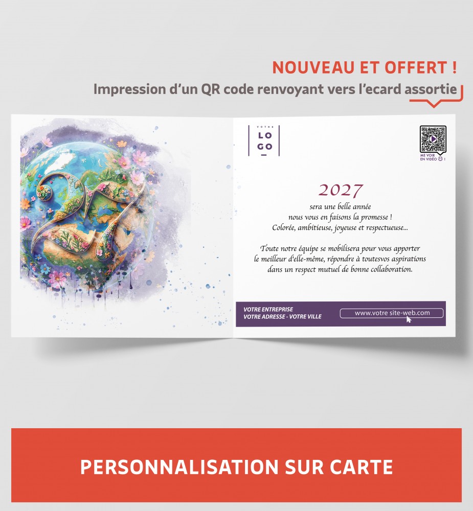 Personnaliser carte de voeux nature