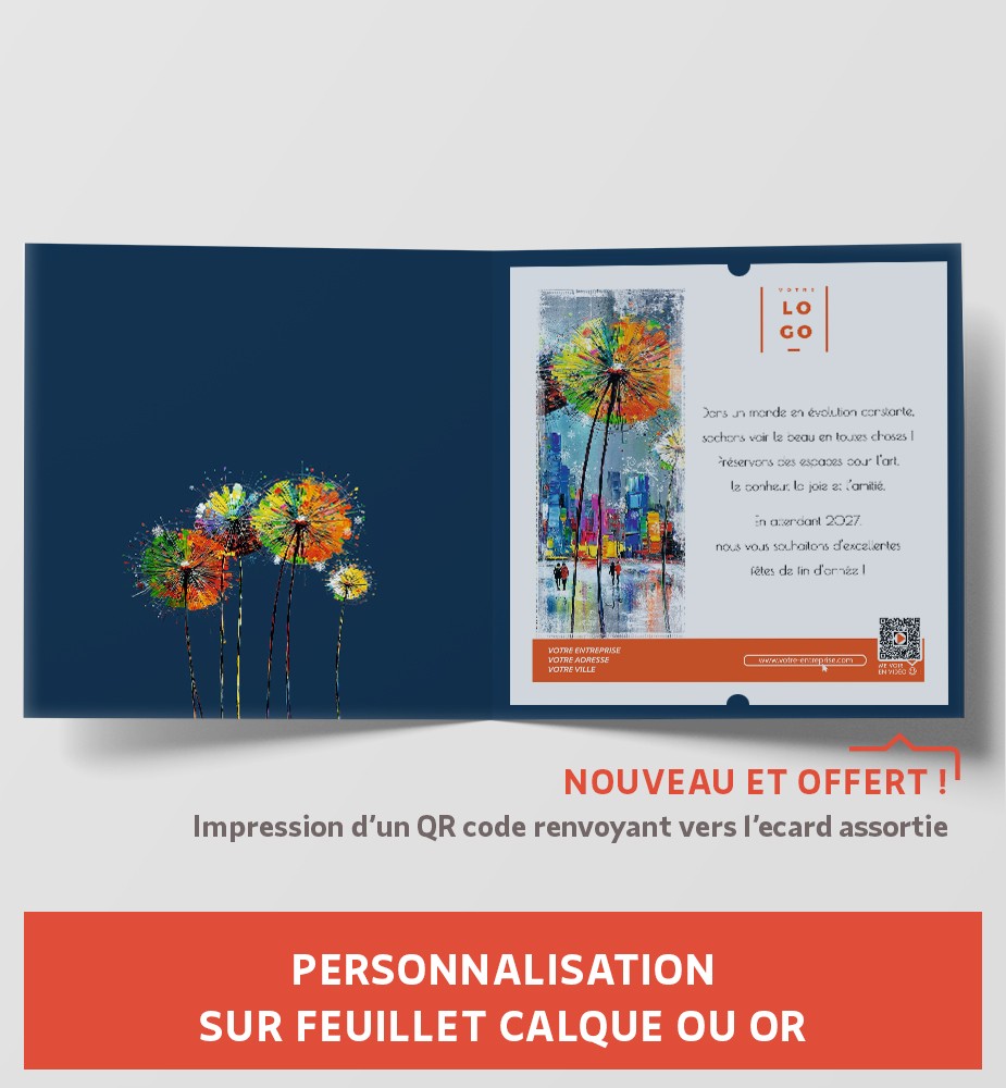 Carte de voeux d'art personnalisable