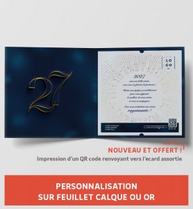 Personnalisation carte de voeux luxe