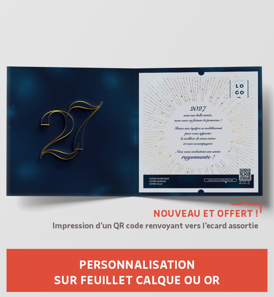 Personnalisation carte de voeux luxe