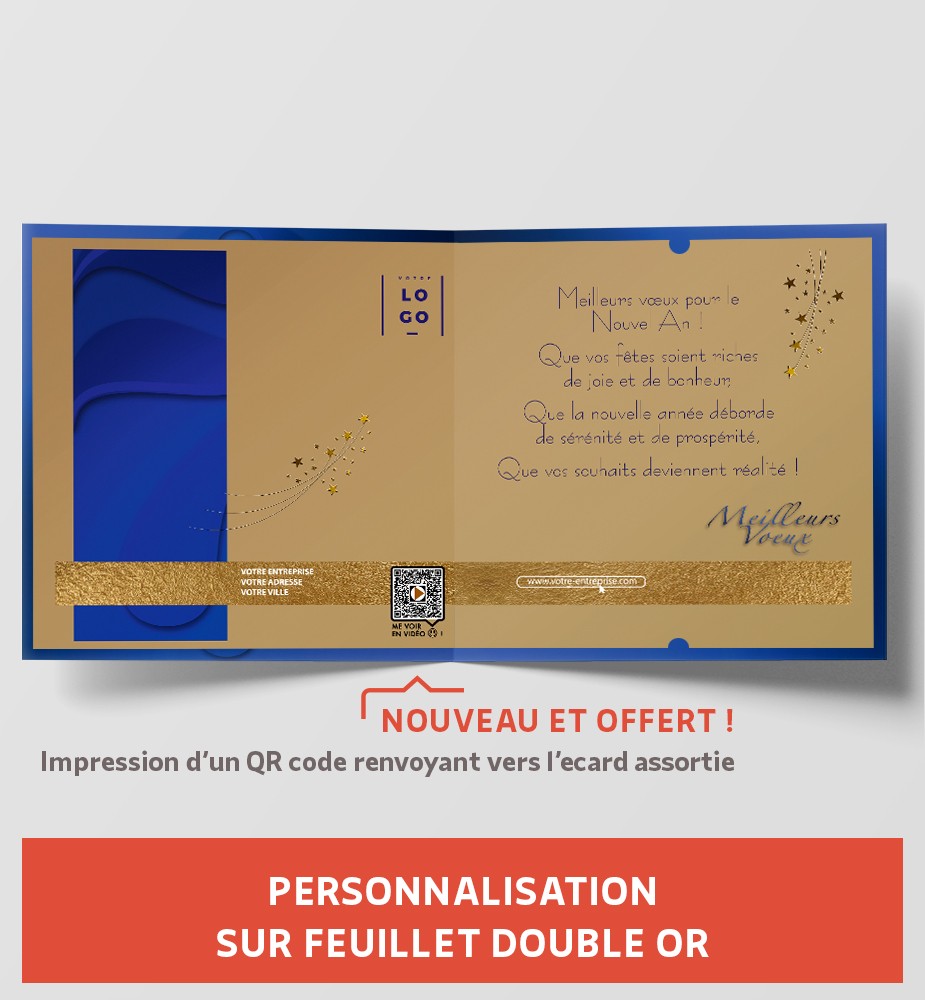 Personnalisation carte de voeux luxe 2027